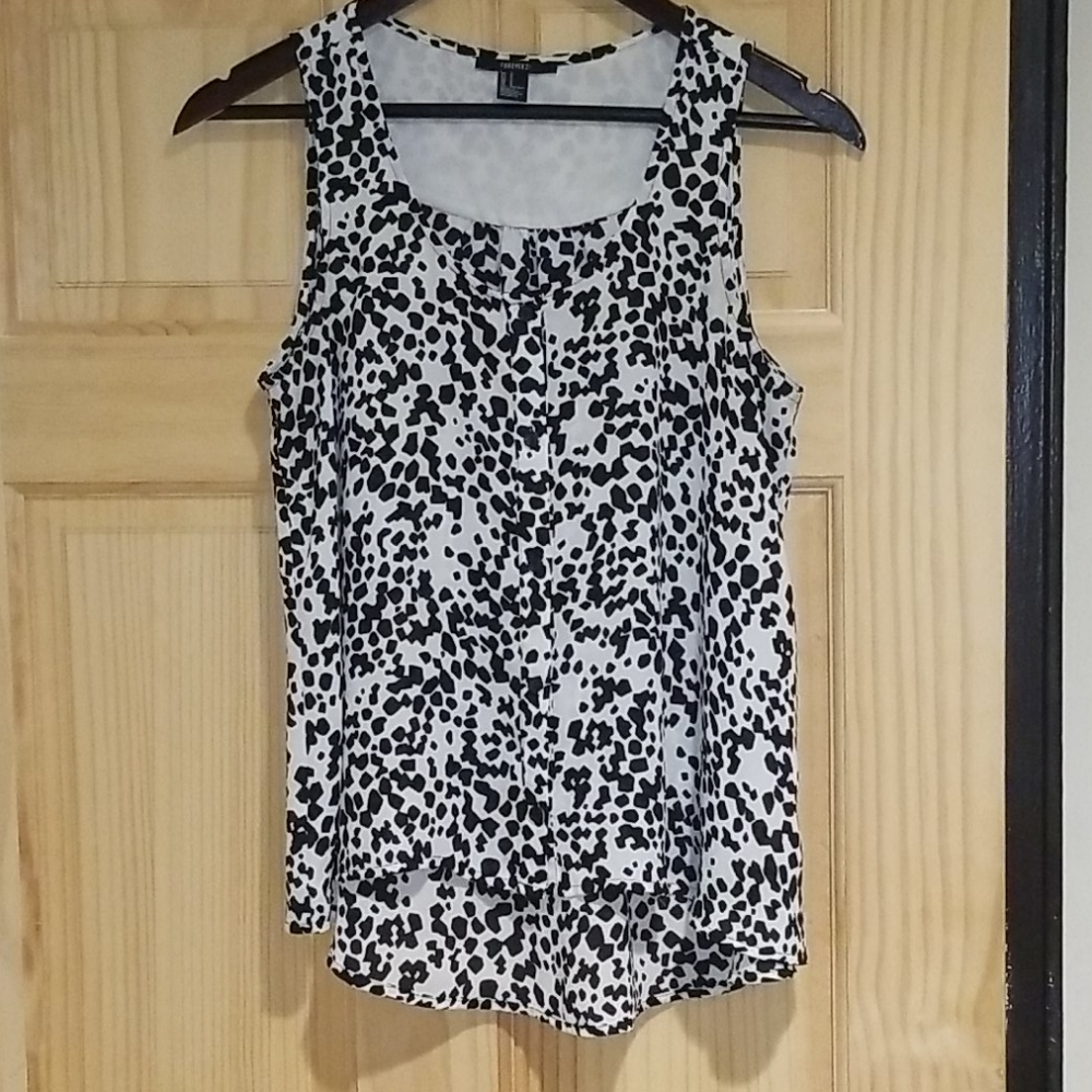 Cute printed High low tank top